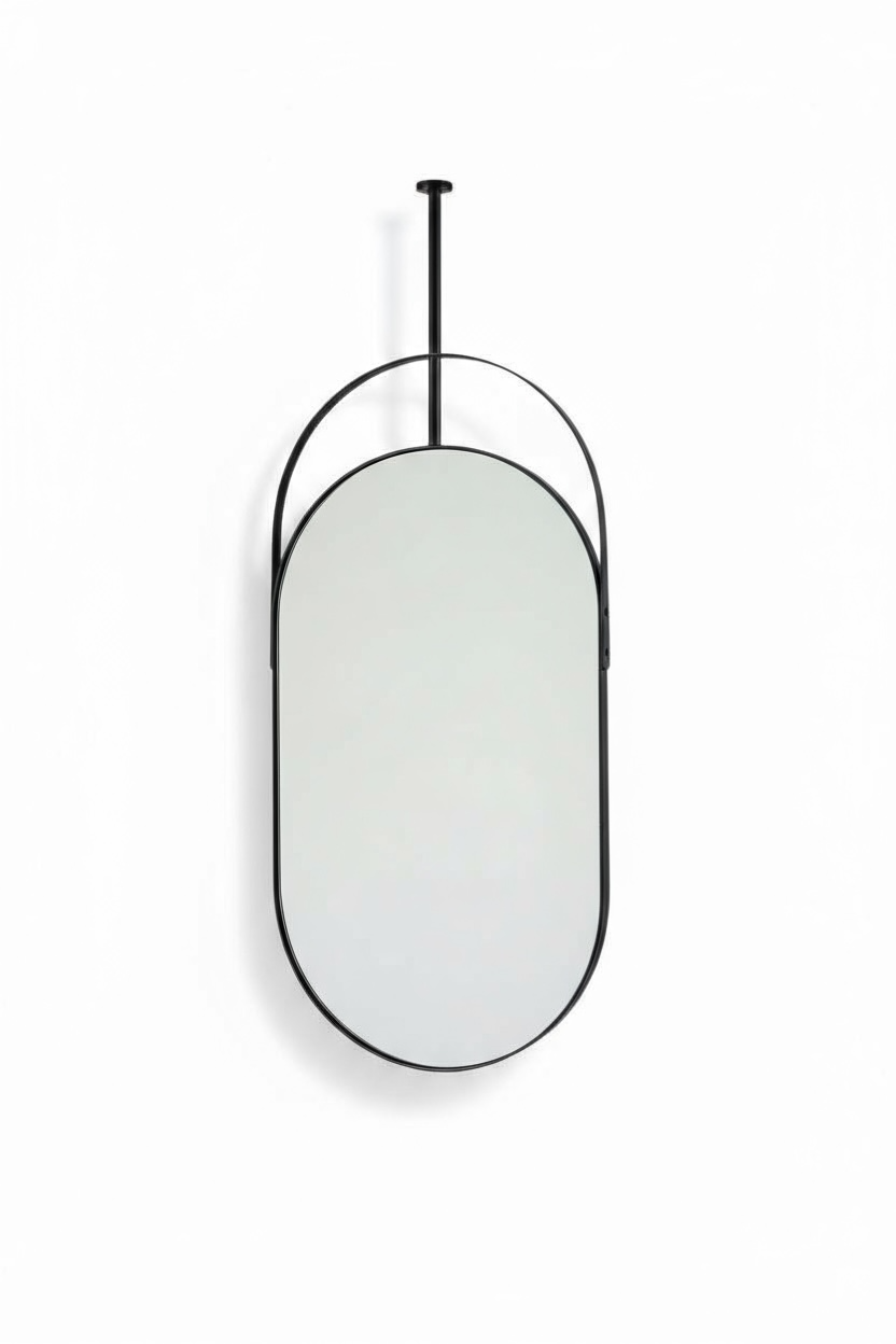 Q10 Black capsule suspended mirror
